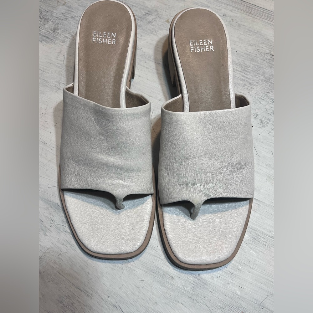 Eileen Fisher Duet Tumbled Leather Sandals